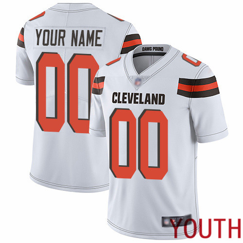 Youth Limited White Jersey Football Cleveland Browns Customized Road Vapor Untouchable